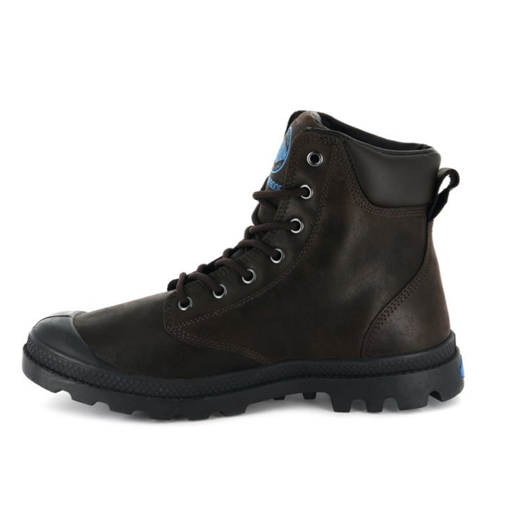 Dámské Boty Palladium Pampa Cuff WP LUX Čokolády | CZ DOH-49I